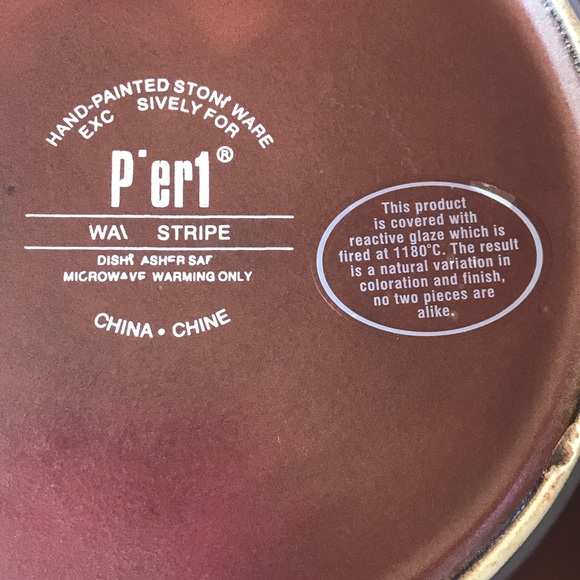 Two  Pier1 Multicolor Plates - Picture 3 of 3